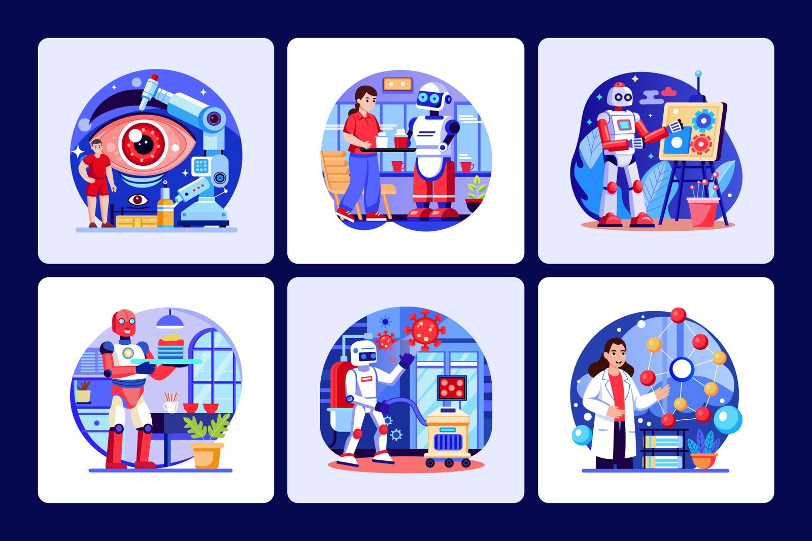 Artificial Intelligence Illustrations Bundle