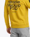 Asian Man Wearing Hoodie with Portable Console Mockup
