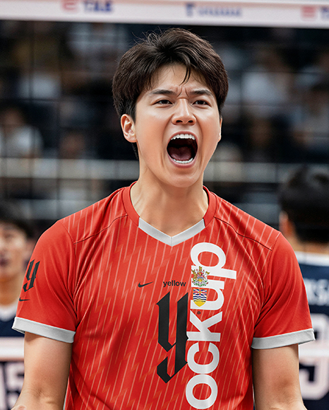 Asian Man Wearing Volleyball Kit Mockup