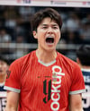 Asian Man Wearing Volleyball Kit Mockup