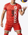 Asian Man Wearing Volleyball Kit Mockup