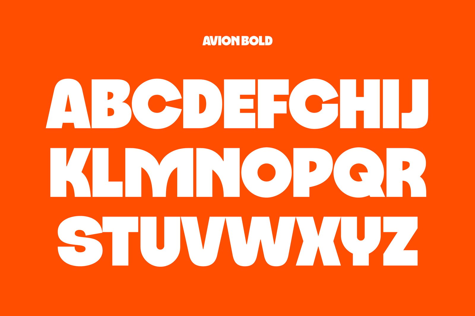 Avion - Modern Bold Font