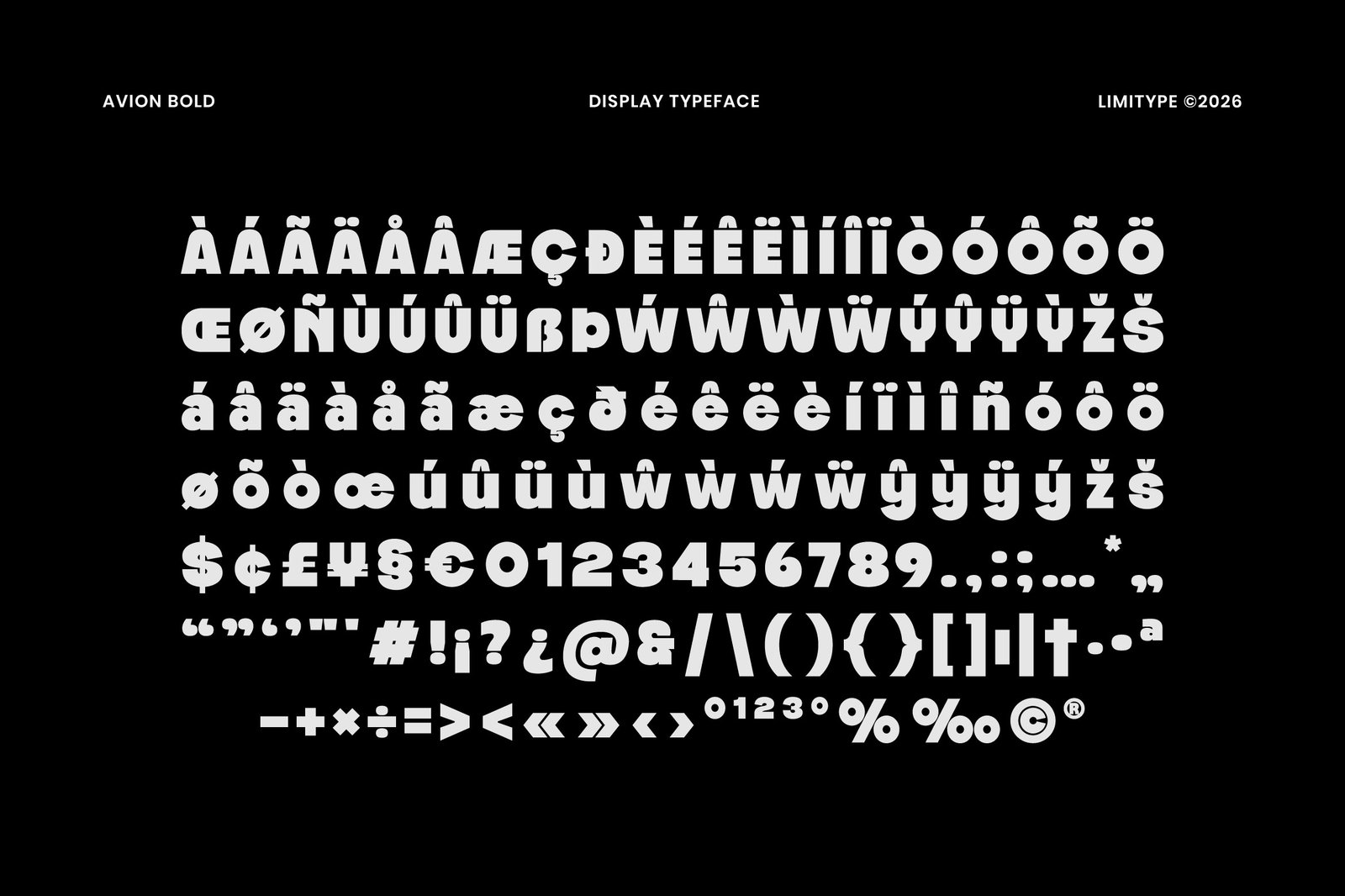 Avion - Modern Bold Font