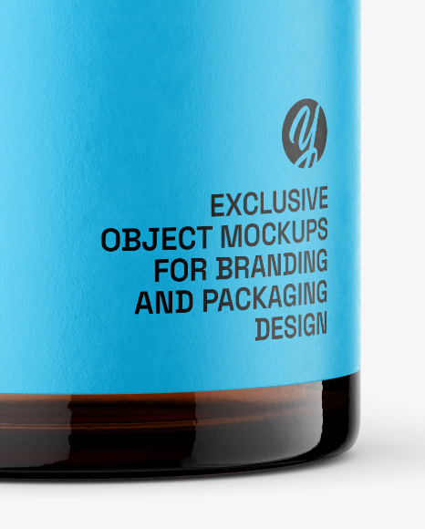 Amber Glass Dropper Bottle Mockup