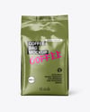 Glossy Coffee Bag with Valve Mockup