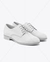 Pair of Women's Suede Derby Shoes Mockup
