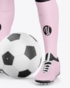 Kids Soccer Kit w/ Mannequin Mockup - Half Side View