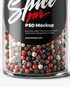 Spice Jar with Peppercorns Mix Mockup