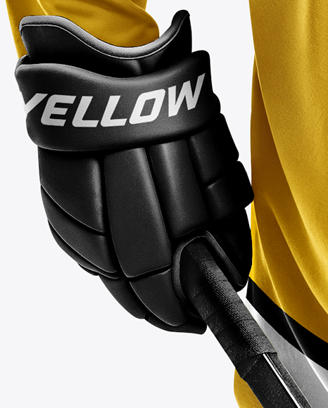 Man Wearing Full Ice Hockey Kit Mockup