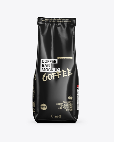 Glossy Coffee Bag Mockup