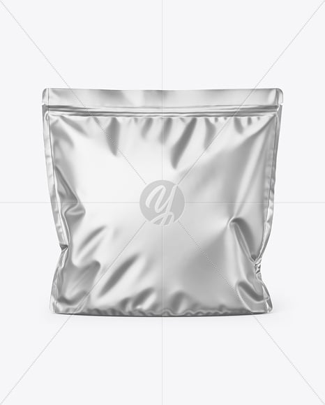 Matte Metallic Stand-Up Pouch Mockup