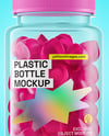 Plastic Bottle with Gummies Mockup