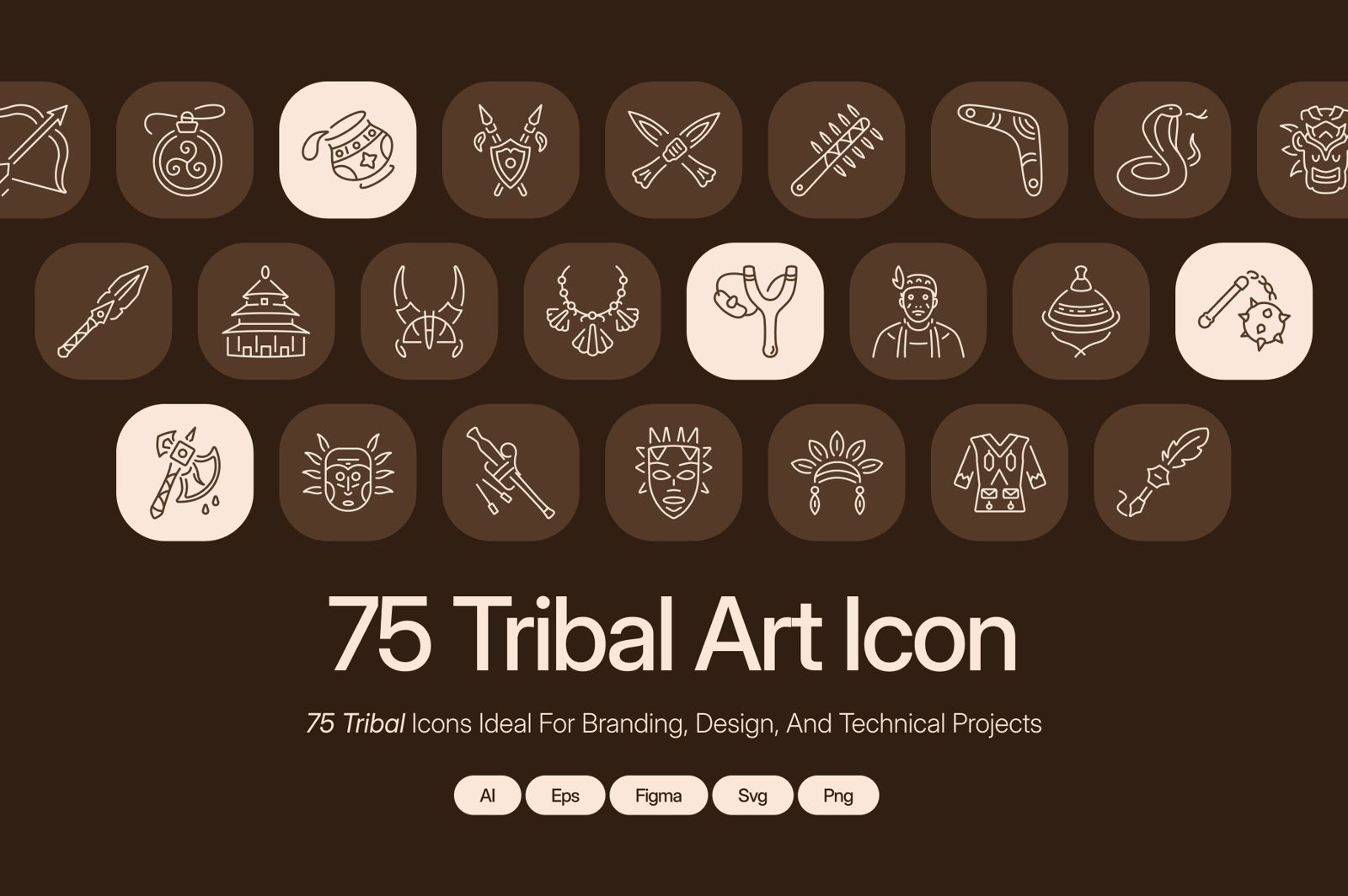Tribal Art Icon Set