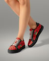 Pair of Sneakers on Women's Legs Mockup