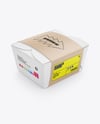 Paper Food Box in Kraft Paper Sleeve Mockup