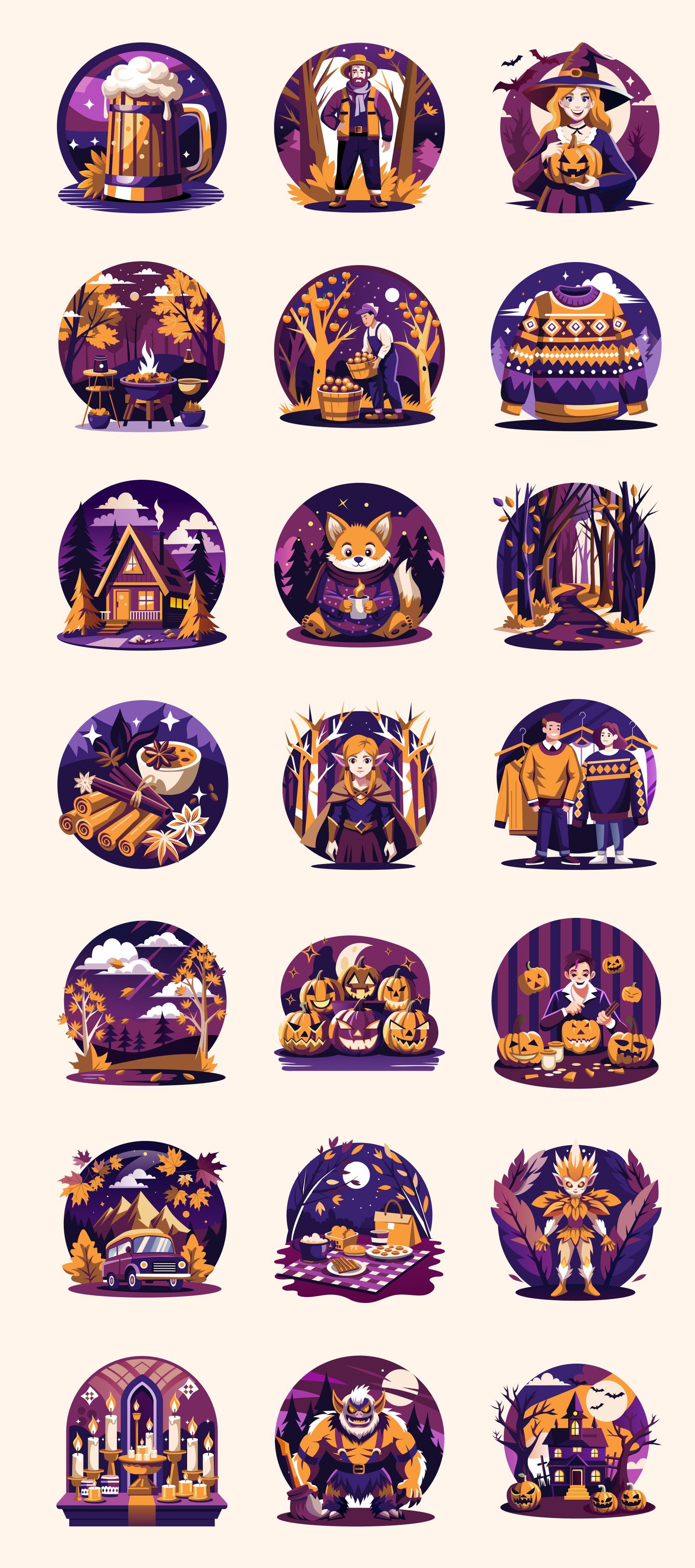 Fall and Autumn Illustrations