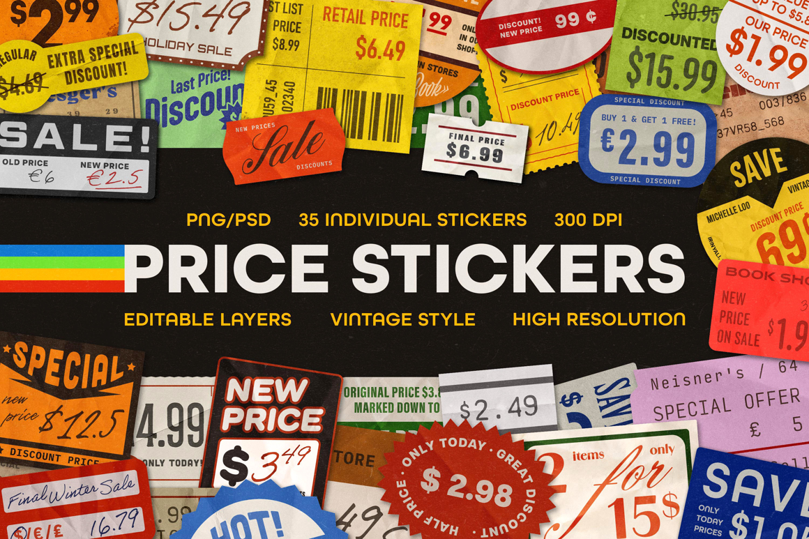 Vintage Price Stickers &amp; Retail Tags