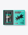 Pills Bottle in a Box Mockup