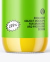 Clear Glass Bottle With Orange Juice Mockup