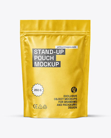 Kraft Stand-up Pouch Mockup