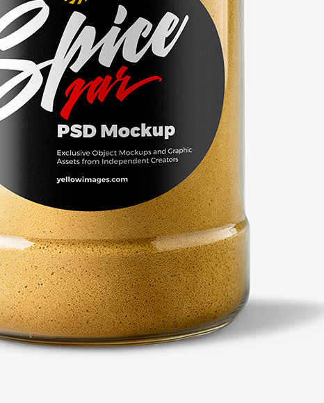 Plastic Jar with Ground Ginger Mockup
