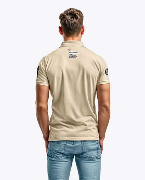 Man in a Polo Shirt and Jeans Mockup - Mens+Polo+Mockup+FrontView+Download+Mens+Polo+Mockup+...