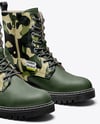 Pair of Women's Combat Boots Mockup