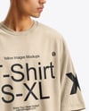 Man Wearing an Oversize T-shirt and Sweatpants Mockup
