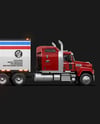 Truck Semi Trailer Mockup - Side View