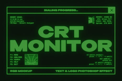 CRT Monitor Text & Logo Effect - Add-Ons