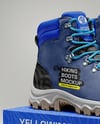 Pair of Hiking Boots on Shoe Box Mockup