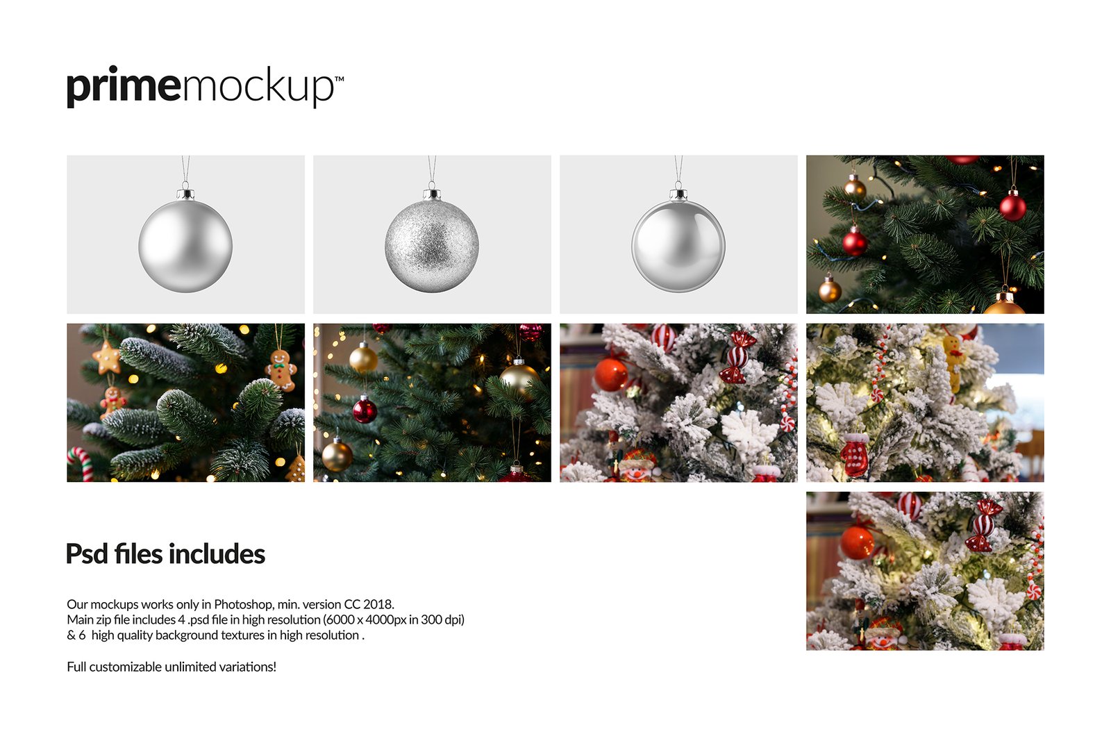 Christmas Ball Ornament Mockup Scene