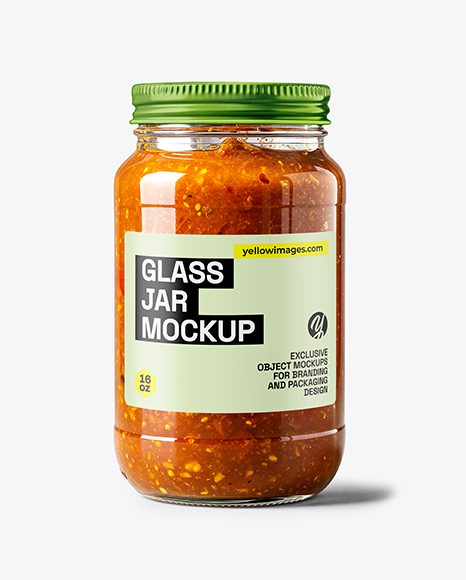 Jar with Tomato Chutney Mockup - Tomato paste mockup