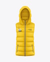 Hooded Down Vest Mockup