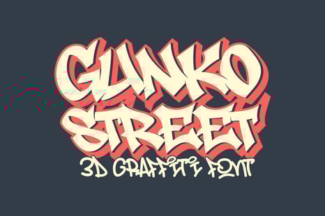 Gunko Street – Bold 3D Graffiti Font