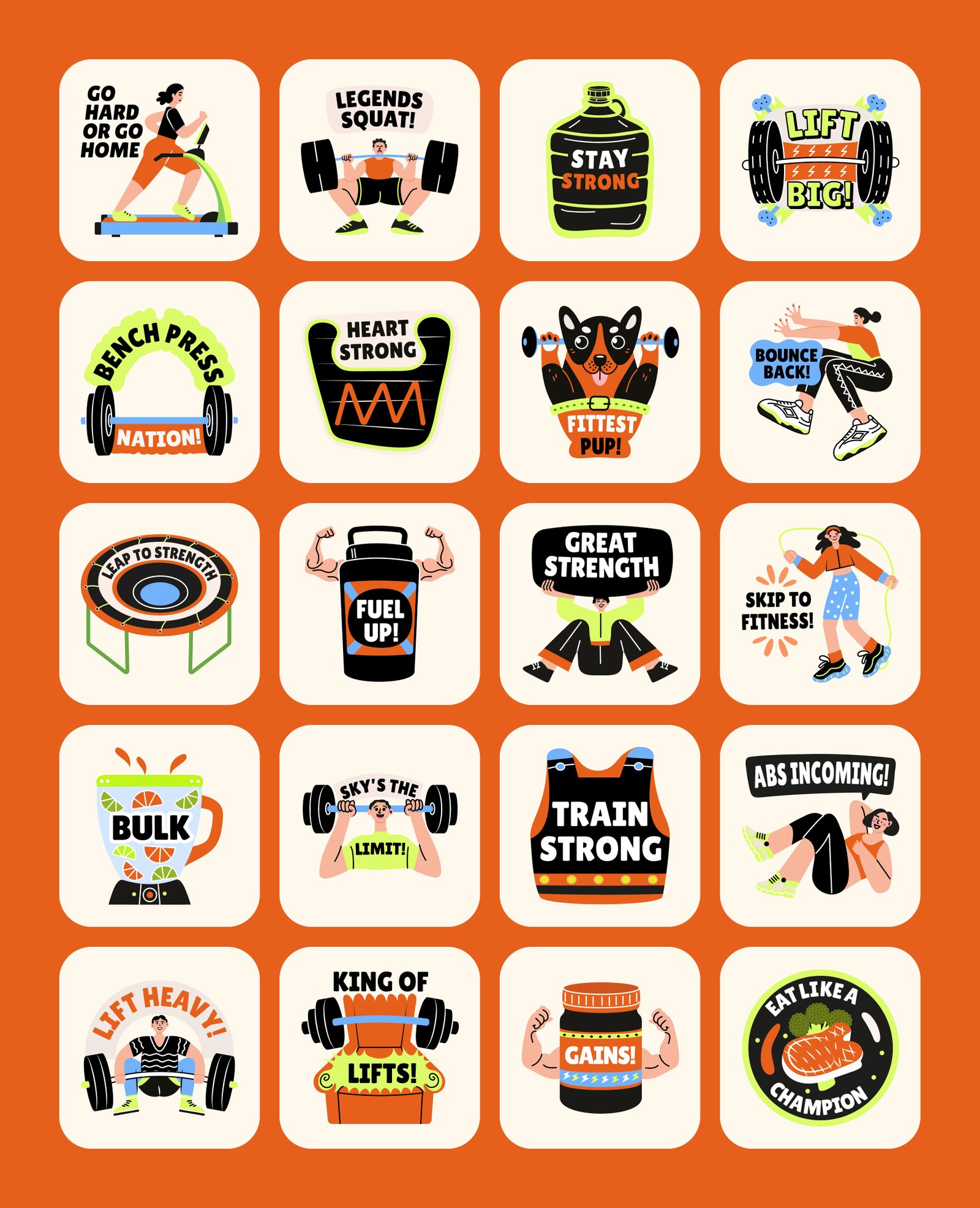 Gym Stickers Collection