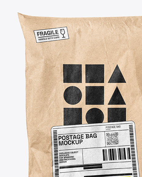 Kraft Paper Postage Bag Mockup