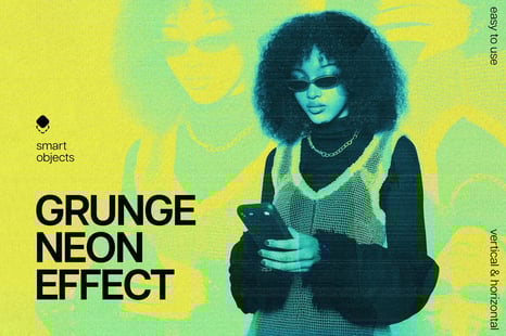 Grunge Neon Photo Effect - Add-Ons