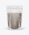 Frosted Stand-Up Pouch w/ Chia Seeds Mockup