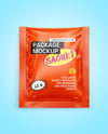 Glossy Sachet Mockup