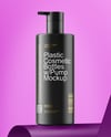 Plastic Cosmetic Bottles with Pump Cap Mockup