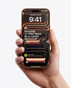 iPhone 17 Pro Max Cosmic Orange in a Hand Mockup