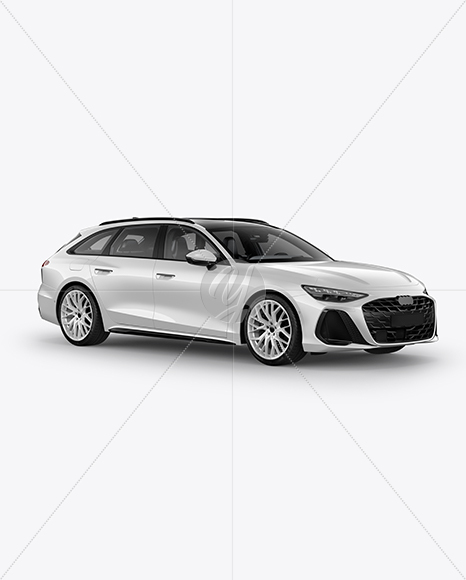 Sportback Car Mockup - Half Side View