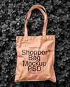 Tote Bag on a Leafy Greens Background Mockup