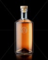 Whiskey Bottle on Black Background Mockup