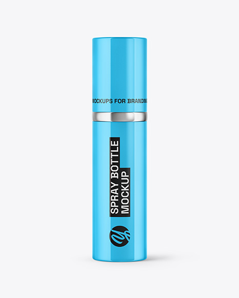 Glossy Spray Bottle Mockup