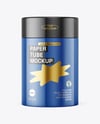 Glossy Paper Tube with Tea Mockup