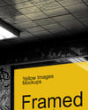 Framed Poster in Underground Passage Mockup