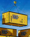 Shipping Container with Slings Mockup