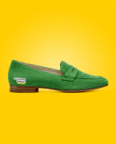 Suede Loafer Mockup